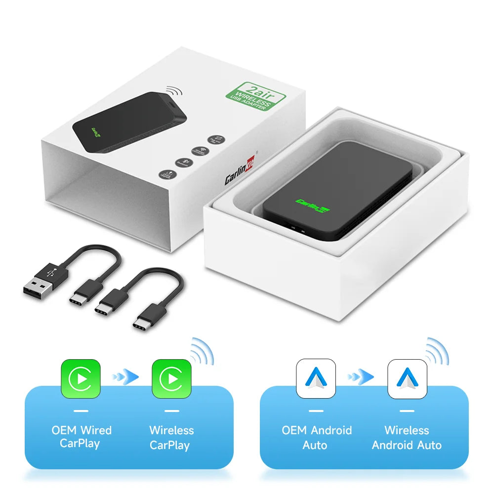 2air CarlinKit 5.0 Wireless CarPlay Adapter