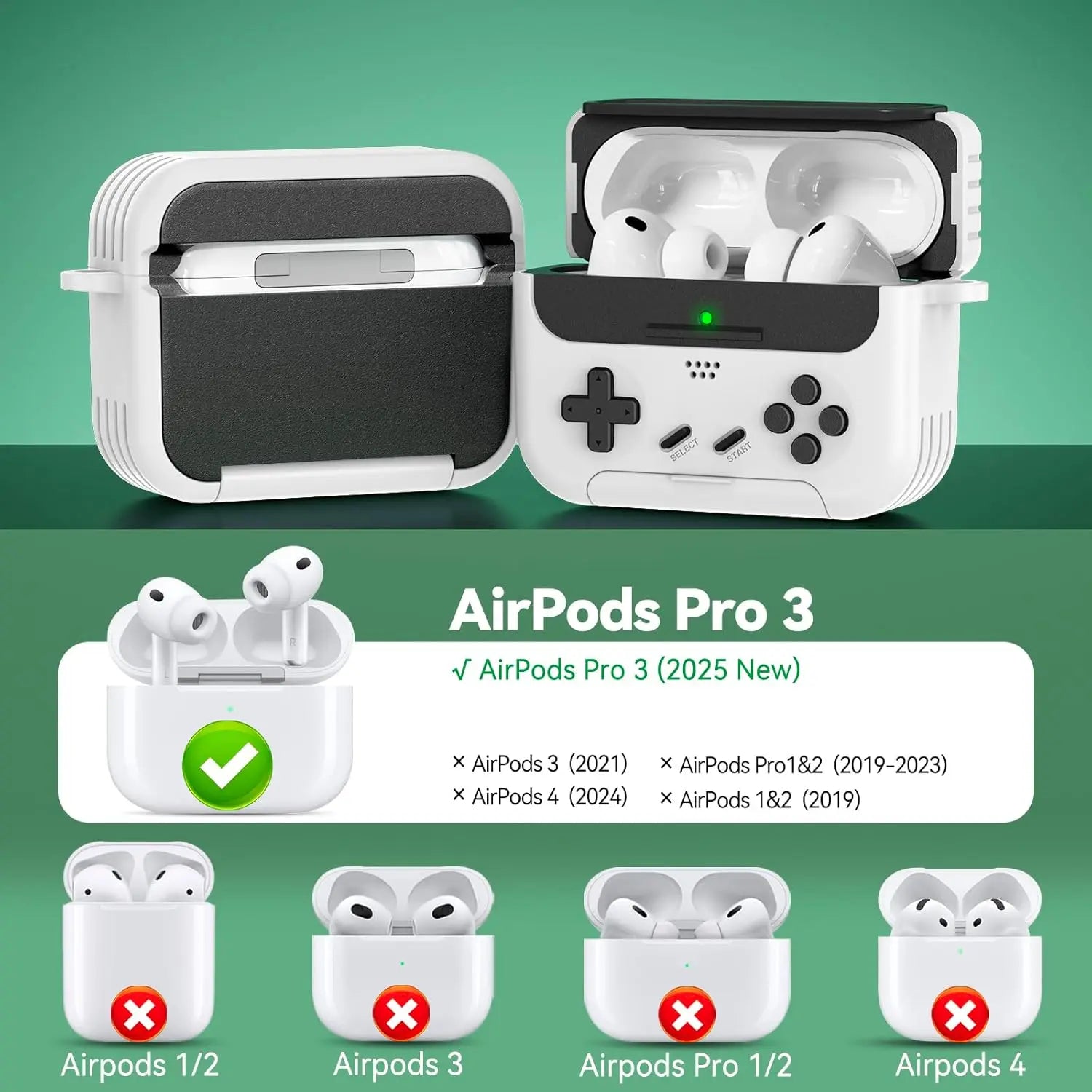 Hülle für AirPods Pro 3 (2025) mit Halterung & Schutz
