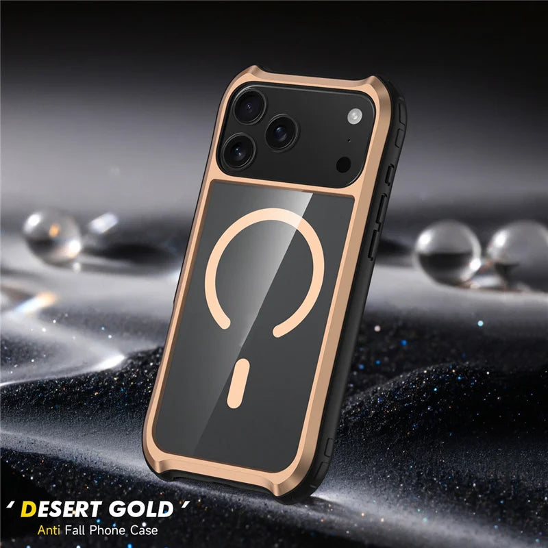 Transparente Aluminiumrahmen-Hülle für iPhone 17 Pro