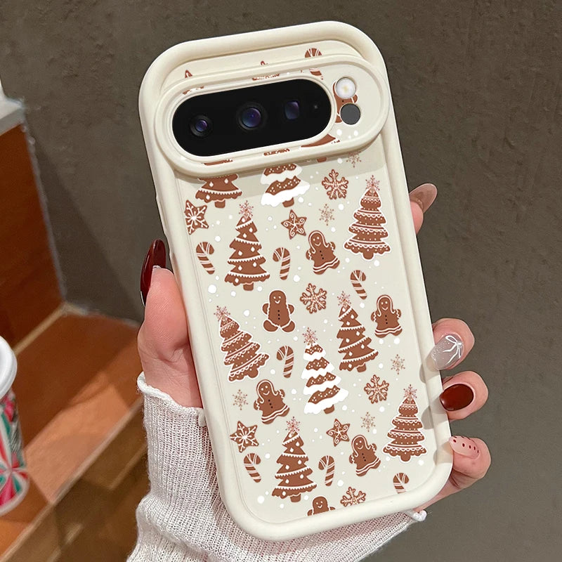 Weihnachtliche TPU-Handyhülle mit Tannenbaum für Google Pixel 10 9 8