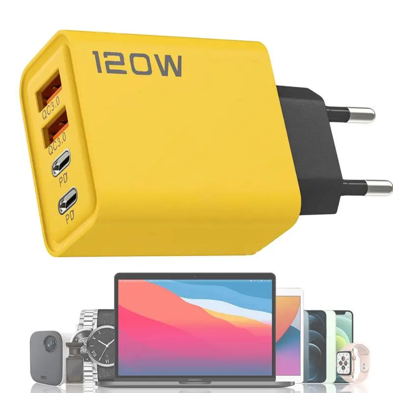 120W 4-Port USB-C Schnellladegerät PD QC