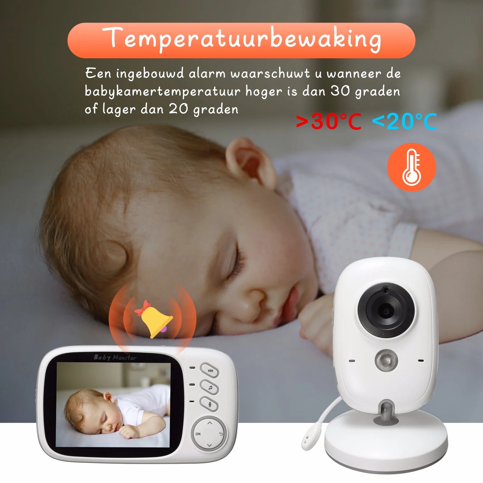Babyphone 2,4G mit LCD Display und Nachtsicht