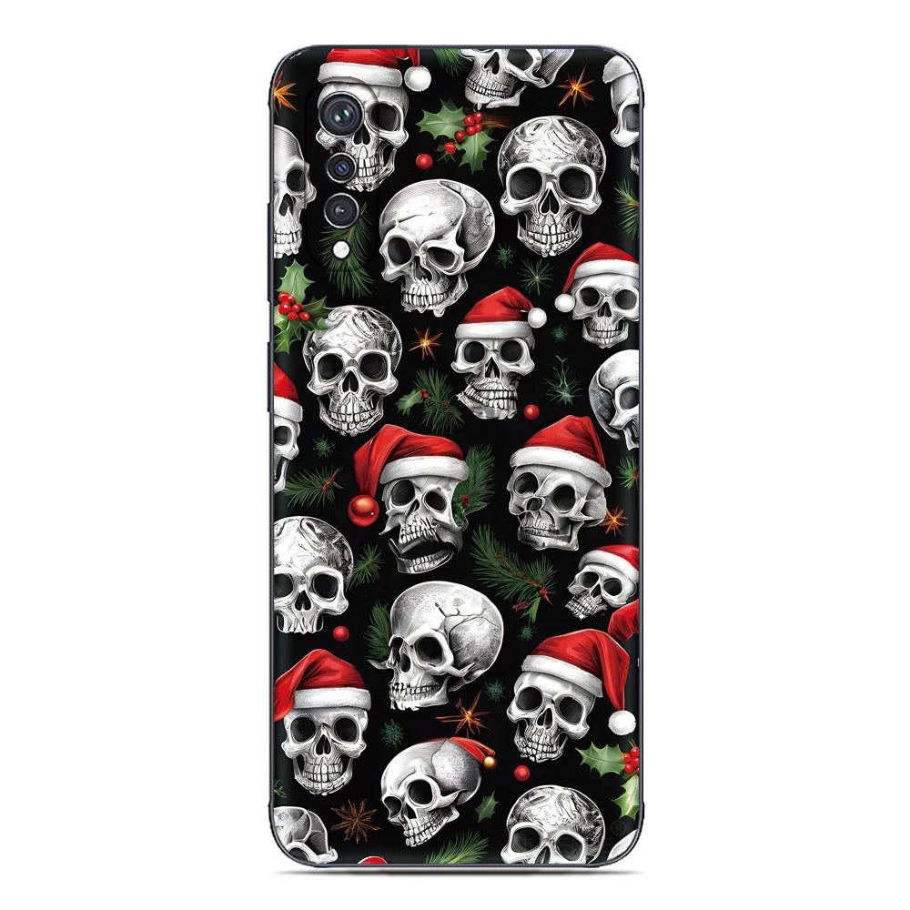 Weihnachts Skulls TPU Hülle für Google Pixel 10 10 Pro und 10 Pro XL weich flexibel stoßfest kratzfest mit Cartoon Blumen Anime Design