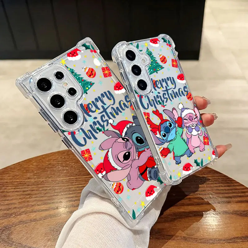Weihnachts-Lilo & Stitch Hülle für Samsung S25