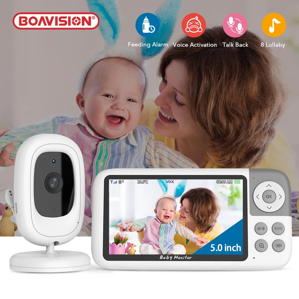 5'' Video Baby Monitor 720P mit Nachtsicht & Audio