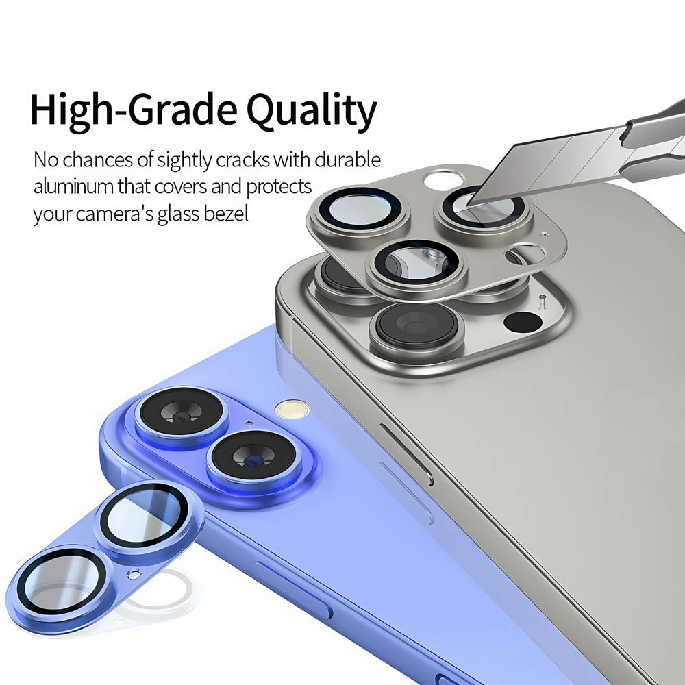 Metal camera glass protector for iPhone 17