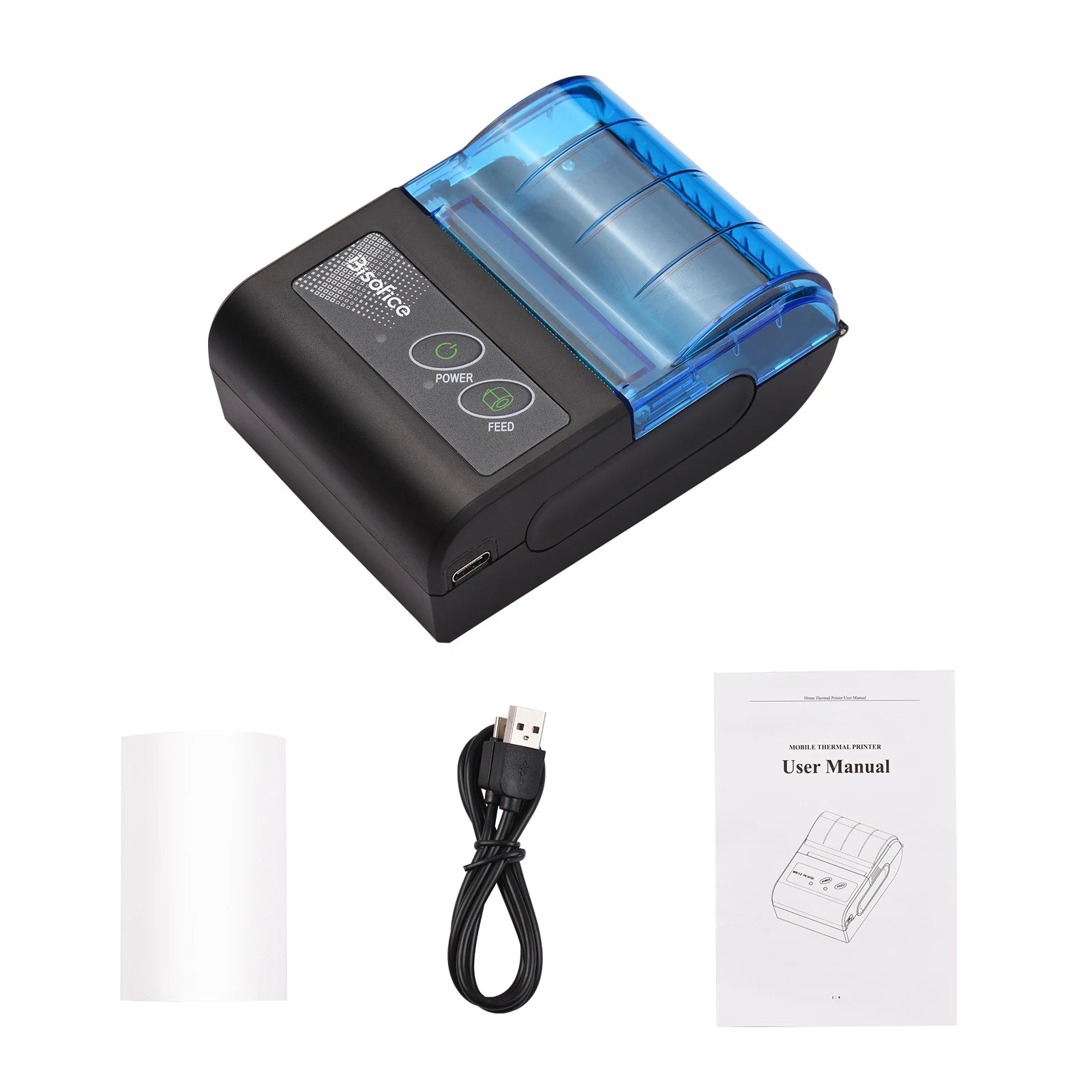 Bisofice Mobiler 58mm Quittungsdrucker für Restaurants