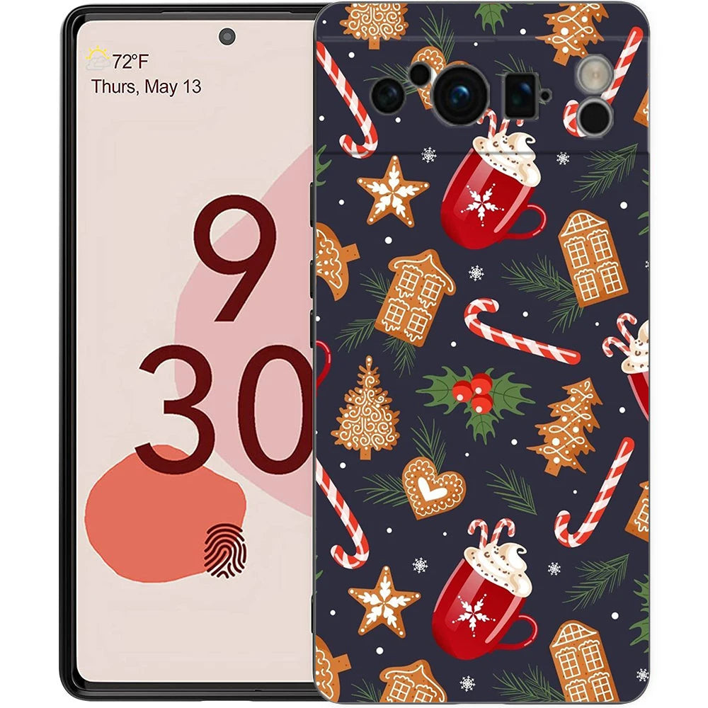 Pixel 9 8 Hülle TPU Cartoon Weihnachtsmotiv Schutz Case